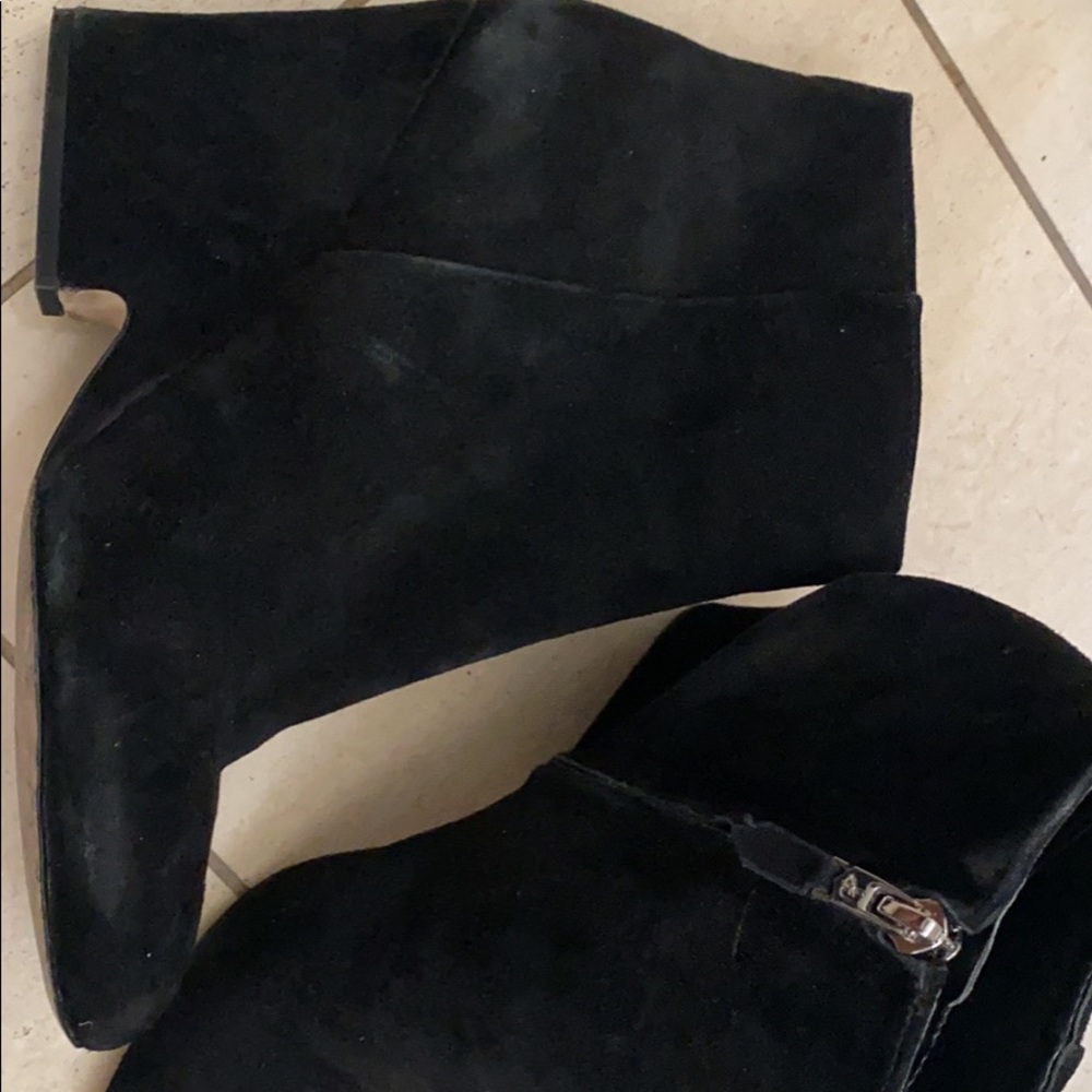 Sam Edelman heeled suede black boot wedges